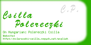 csilla polereczki business card
